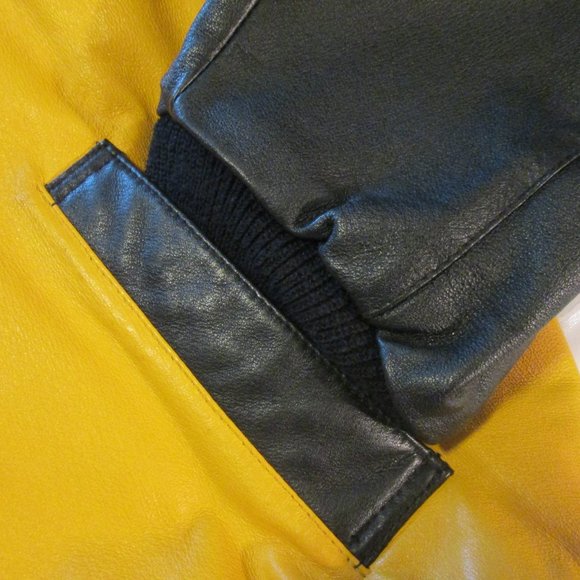 MICHAEL HOBAN GENUINE LEATHER RARE BOMBER BULL JACKET - Picture 9 of 16